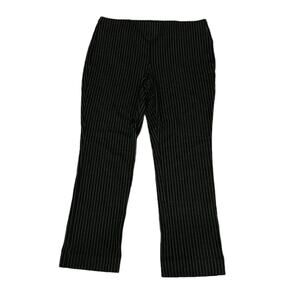Chico’s Pull On Black Pin Stripe Pant Women’s Size 0.5P / 6P Slimming Stretch